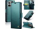 Custodia In Pelle Per Xiaomi 15T Portafoglio Porta Carte Custodia Protettiva Con Funzione Stand Verde