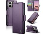 Custodia In Pelle Per Xiaomi 15T Pro Portafoglio Custodia Porta Carte Custodia Protettiva Con Funzione Stand Viola