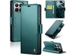 Custodia In Pelle Per Xiaomi 15T Pro Portafoglio Custodia Porta Carte Custodia Protettiva Con Funzione Stand Verde