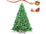 Jayseuw 210 Cm Albero Di Natale Artificiale Con Illuminazione A Led 400 Led Bianco Caldo Incl. Base In Metallo Con 1200 Punte Albero Di Natale Albero Di Natale Pvc Verde