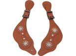 Cinghie Per Speroni Western Rhinestone Floral Boots Cinghie Per Speroni D'epoca Per Cavalieri Lunghezza Regolabile Realizzato A Mano Brown
