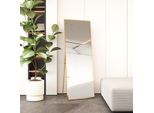 Specchio A Figura Intera 162 X 53 Cm, A Libera Installazione, Appeso O Appoggiato, Grande Specchio Da Pavimento Con Cornice In Lega Di Alluminio Dorata Per Soggiorno O Camera Da Letto, Rettangolare