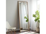 Specchio A Figura Intera 150X40 Cm, Rettangolare, Da Appoggio O Da Parete, Cornice In Alluminio, Ideale Per Bagni, Camere Da Letto, Corridoi E Disimpegni, Nero