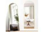 Specchio A Figura Intera 165 X 60 Cm, A Libera Installazione, Appeso O Appoggiato, Grande Specchio Da Pavimento Con Cornice In Lega Di Alluminio Dorata Per Soggiorno O Camera Da Letto, Arc