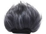 EY-M23 Paravento Per Microfono In Pelliccia Artificiale Per D100 D50 Zoom H1 H2N H4N Pro H6 Con Elastico Per La Riduzione Del Rumore Del Vento 12 Cm X 12 Cm Grigio-Bianco