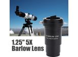 Lente Di Barlow Multirivestita Per Telescopio, Lente Di Barlow Da 1,25 Pollici Per Telescopio 5X Lente Di Barlow 5X Filettatura M42 F��R Oculare Per Telescopio Da 31,7 Mm