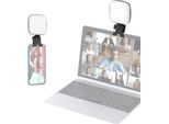 Clip-On Led Fill Light Per Telefono Selfie Light Conference Video Light 2500K-9000K Dimmable Built-In Battery Replacement Per Iphone 15/14/13/12 Android Telefono Video Conference Vlog Live Streaming Makeup