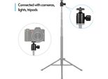 Mini Metallo Treppiede Testa Adattatore Testa A Sfera In Lega Di Alluminio Con 1/4 Di Pollice Vite E 3/8 Di Pollice Foro Vite Per Telefono Cellulare Fotocamera Led Luce Treppiede Nero