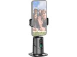 Ai Auto Face Tracking Gimbal 360�� Auto Tracking Phone Holder Smart Selfie Robot Cameraman Gesture Control Batteria Integrata Con Otturatore Remoto Staccabile Supporto Per Telefono Dual Cold Shoe Mounts Per Vlog Live Streaming Video Recording