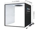 Puluz Lightbox Mini Light Box Da Studio Fotografico Con 6 Sfondi Colorati, Set Tenda Da Studio Fotografico, 80 Luci Led, Illuminazione Fotografica Pieghevole