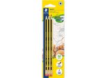 Matita Staedtler Noris® 122-2BK3DA Con Punta Per Cancellare - 1 Confezione = 3 Pezzi, Matita Hb (Ufficio) Matita Noris® Con Punta Per Cancellare