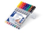 10X Staedtler® 312 WP8 Penna A Punta Fine Penna Universale Lumocolor® Non Permanente B Confezione Con 8 Colori