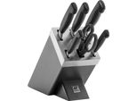 Zwilling Four Star - Ceppo E Set Di Coltelli - 7 Pezzi - Nero/Grigio