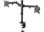 Digitus DA-90400 - Supporto - Per 2 Display Lcd - Acciaio - Nero Opaco - Dimensioni Schermo: 38,1-81,3 Cm (15"-32"")"