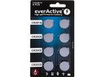 8 X Set Lithiumbatterien Everactive 4 X CR2032, 2 X CR2025, 2 X CR2016