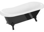 Vasca Da Bagno Autoportante Retro 170X75 Cm Nero Nero