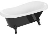 Vasca Da Bagno Autoportante Retro 150X73 Cm Nero Nero