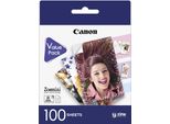 Canon Zink - Klebstoff - 50 X 76 Mm 100 Blatt Fotopapier - FüR Canon Zoemini, Zoemini 2 (6135C003)
