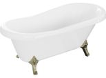 Vasca Da Bagno Autoportante Retro 150X73 Cm Oro Bianco