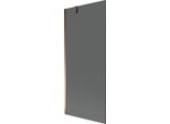 Mexen Next Paratia Per Vasca Da Bagno 1-Anta 80 X 150 Cm, Grafite, Oro Rosa - 895-080-000-00-40-60