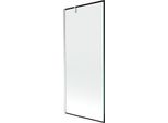 Mexen Next Pannello Da Bagno Con 1 Anta 80 X 150 Cm, Cornice Nera, Cromo - 895-080-000-00-70-01
