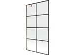Mexen Next Paravento Per Doccia A 1 Anta 100 X 150 Cm, Griglia Nera, Oro Rosa - 895-100-000-00-77-60