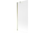 Mexen Next Paravento Per Vasca Da Bagno Con 1 Anta 80 X 150 Cm, Smerigliato, Oro - 895-080-000-00-30-50