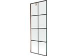 Mexen Next Paratia Da Bagno 1 Anta 70 X 150 Cm, Griglia Nera, Oro Rosa - 895-070-000-00-77-60