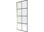 Mexen Next Paratia Da Bagno 1-Anta 80 X 150 Cm, Griglia Nera, Dorato - 895-080-000-00-77-50