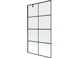 Mexen Next Pannello Doccia 1 Anta 100 X 150 Cm, Griglia Nera, Nero - 895-100-000-00-77-70