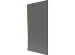 Mexen Next Paratia Per Vasca Da Bagno A 1 Anta 90 X 150 Cm, Grafite, Oro - 895-090-000-00-40-50