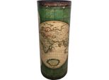 Rebecca Mobili Portaombrelli, Stampa Del Mappamondo In Legno E Tela, Beige E Verde