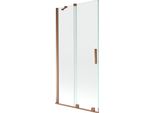 Mexen Velar Paratia Per Vasca Da Bagno Scorrevole A 2 Ante 90 X 150 Cm, Trasparente, Oro Rosa - 896-090-000-01-60