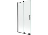 Mexen Velar Paravento Per Vasca Da Bagno Scorrevole A 2 Ante 90 X 150 Cm, Trasparente, Nero - 896-090-000-01-70