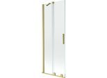 Mexen Velar Paratia Doccia 2-Ante Scorrevole 70 X 150 Cm, Trasparente, Oro Spazzolato - 896-070-000-01-55
