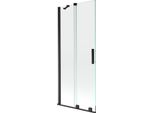 Mexen Velar Paratia Per Vasca Da Bagno Scorrevole A 2 Ante 85 X 150 Cm, Trasparente, Nero - 896-085-000-01-70