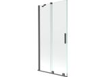 Mexen Velar Paratia Da Vasca Da Bagno A 2 Ante Scorrevoli 90 X 150 Cm, Trasparente, Grigio Canna Di Fucile Spazzolato