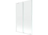 Mexen Velar Paratia Per Vasca Da Bagno A 2 Ante Scorrevoli 110 X 150 Cm, Trasparente, Bianco - 896-110-000-01-20
