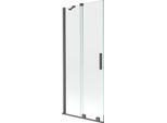 Mexen Velar Paratia Da Vasca Da Bagno A 2 Ante Scorrevole 85 X 150 Cm, Trasparente, Grigio Canna Di Fucile Spazzolato