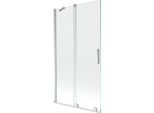 Mexen Velar Paravento Da Doccia A 2 Ante Scorrevoli 100 X 150 Cm, Trasparente, Cromo - 896-100-000-01-01