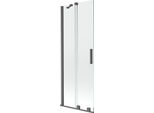 Mexen Velar Paratia Da Vasca Da Bagno A 2 Ante Scorrevoli 75 X 150 Cm, Trasparente, Grigio Canna Di Fucile Spazzolato