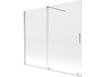 Mexen Velar Paravento Da Bagno 2 Ante Scorrevoli 180 X 150 Cm, Trasparente, Cromo - 896-180-000-01-01
