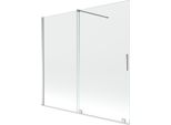 Mexen Velar Paratia Per Vasca Da Bagno A 2 Ante Scorrevoli 170 X 150 Cm, Trasparente, Cromo - 896-170-000-01-01