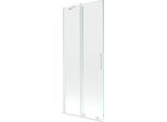 Mexen Velar Paratia Per Vasca Da Bagno A 2 Ante Scorrevoli 85 X 150 Cm, Trasparente, Bianco - 896-085-000-01-20