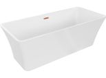 Mexen Tonia Vasca Da Bagno Autoportante 170 X 75 Cm, Bianca, Tracimazione Rame Spazzolato - 52171707500-65