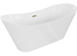 Mexen Celia Vasca Da Bagno Indipendente 170 X 75 Cm, Bianca, Troppopieno Dorato - 52331707500-50