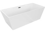 Mexen Lita Vasca Da Bagno Indipendente 170 X 75 Cm, Bianca, Troppopieno Nero - 52121707500-70