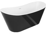 Mexen Montana Vasca Da Bagno Autoportante 150 X 75 Cm, Bianca/Nera, Troppopieno Bianco - 52011507575-20