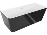 Mexen Volta Vasca Da Bagno Autoportante Adiacente Alla Parete 170 X 75 Cm, Bianca/Nera, Troppo Pieno Bianco - 51131707575-20