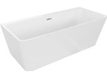 Mexen Volta Vasca Da Bagno Indipendente A Parete 150 X 75 Cm, Bianca, Troppopieno Cromato - 51131507500-01